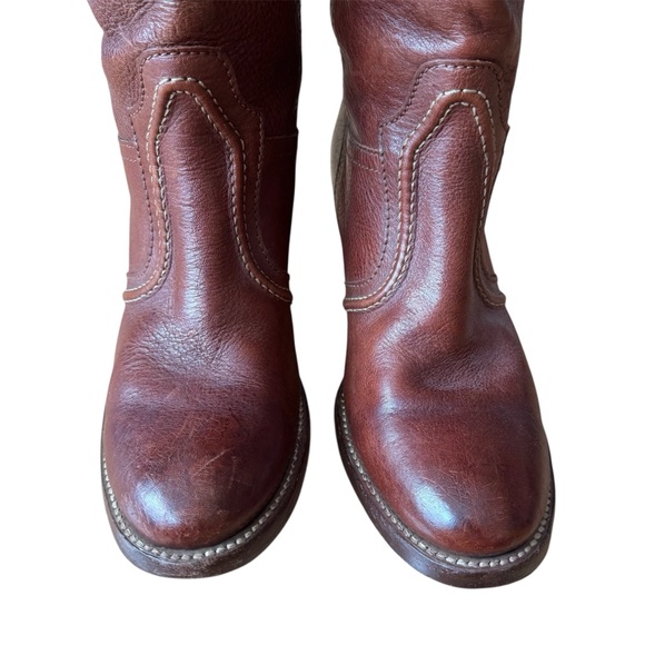 FRYE AND CO. Jane Stiched Tall Brown Boot - Picture 12 of 16
